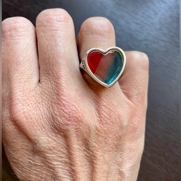 Coach 1941 Rainbow Heart Ring - Picture 4 of 5